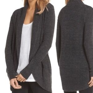 Barefoot Dreams CozyChic Lite® Knit Circle Cardi Anchor Gray Women's Size Large